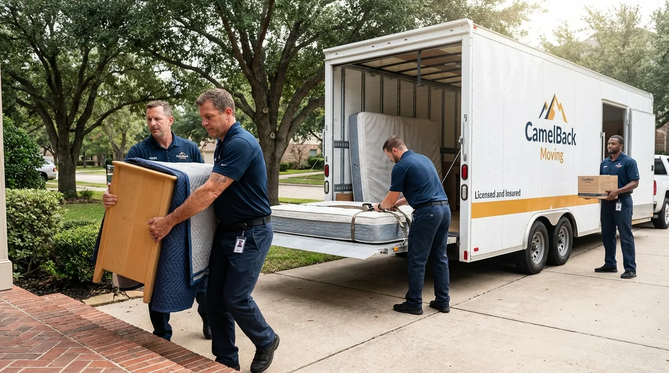 Crew loading residential truck for cross-state move from Lake City, CO